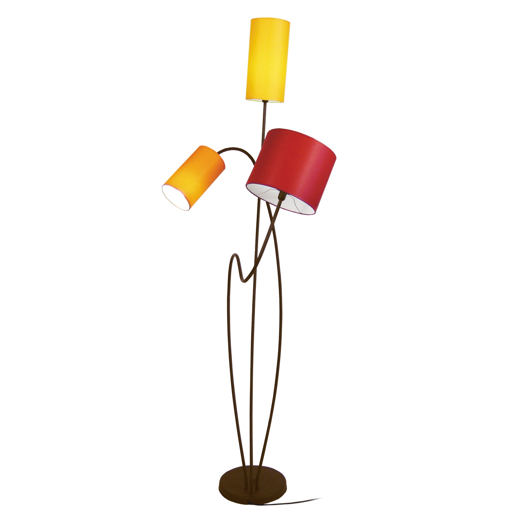 Lampadaire TOSEL MIDI,métal , H170xD45xP45  cm.