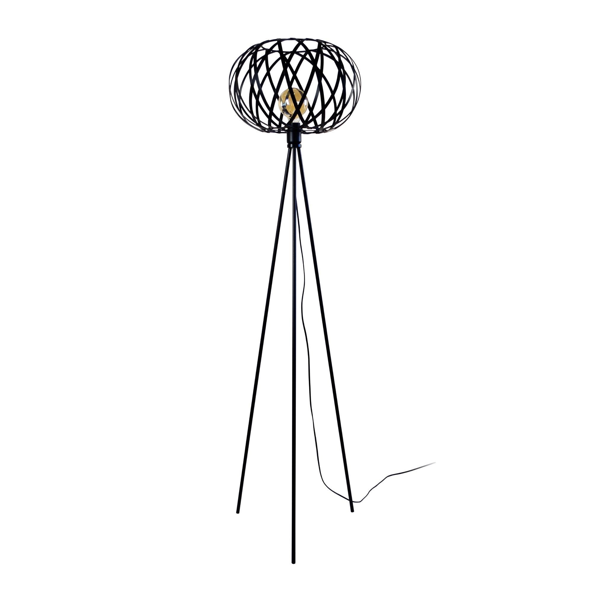 Lampadaire TOSEL CITROUILLE,métal, H166xD40xP40  cm.