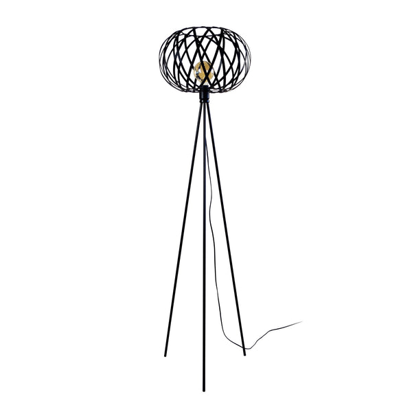 Lampadaire TOSEL CITROUILLE,métal, H166xD40xP40  cm.