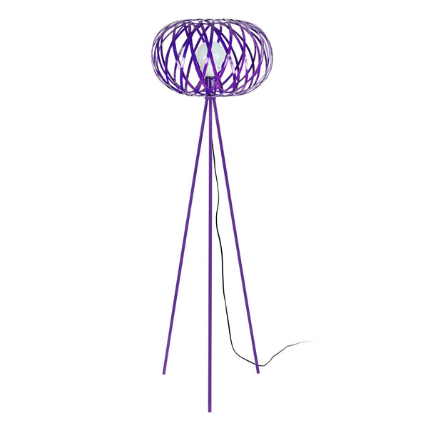 Lampadaire TOSEL CITROUILLE,métal, H166xD40xP40  cm.