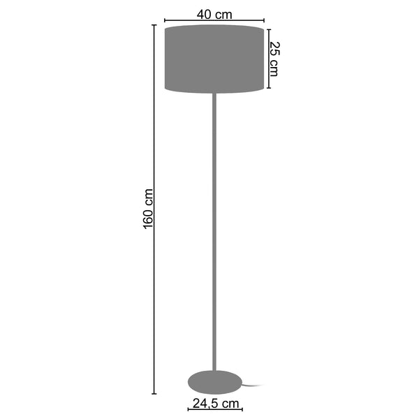 Lampadaire BRITÂNIA 40cm - 1 Lumière