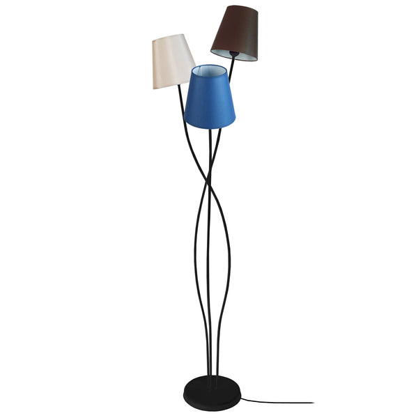 Lampadaire TOSEL LILLE,métal , H168xD40xP40  cm.