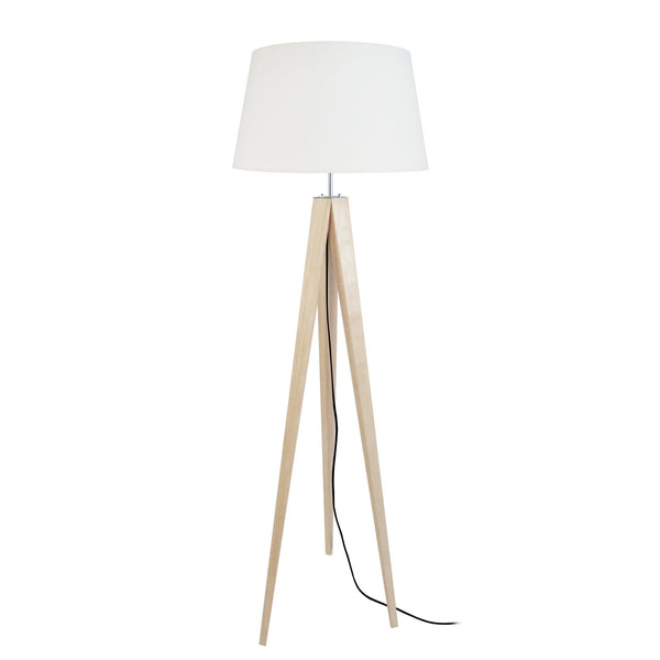 Lampadaire bois trépied IDUN D40cm