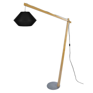 Lampadaire TOSEL BELFORT CONE,bois, H165xD110xP35  cm.