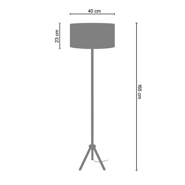 Lampadaire TOSEL TRIDENT,bois, H165xD40xP40  cm.