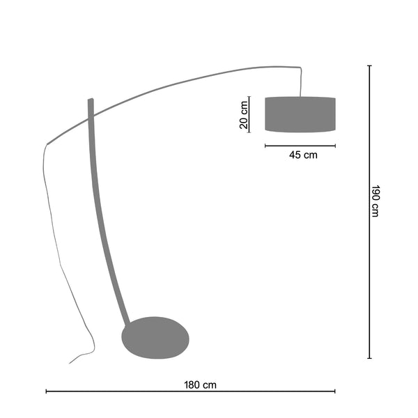 Lampadaire TOSEL HUSQVARNA,bois , H190xD50xP180  cm.