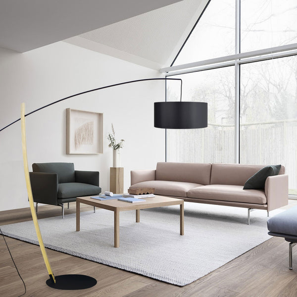 Lampadaire TOSEL HUSQVARNA,bois , H190xD50xP180  cm.