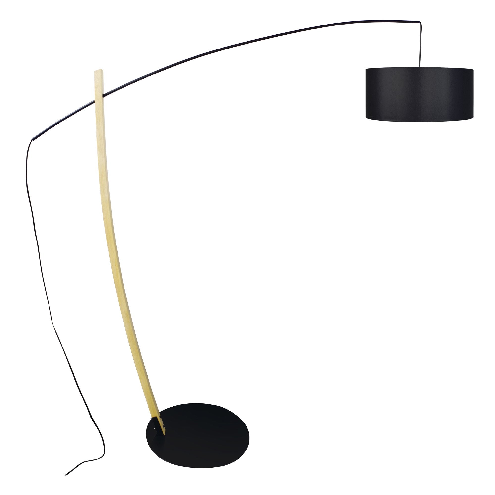 Lampadaire TOSEL HUSQVARNA,bois , H190xD50xP180  cm.