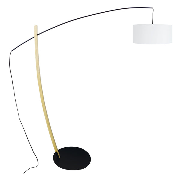 Lampadaire TOSEL HUSQVARNA,bois , H190xD50xP180  cm.