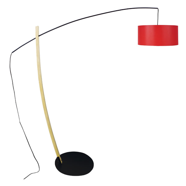Lampadaire TOSEL HUSQVARNA,bois , H190xD50xP180  cm.