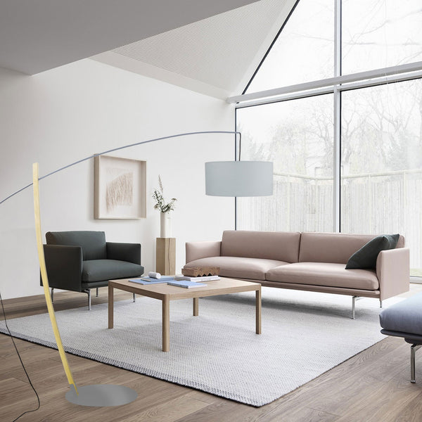 Lampadaire TOSEL HUSQVARNA,bois , H190xD50xP180  cm.