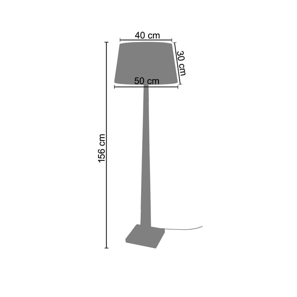 Lampadaire TOSEL TACKS,bois naturel, H156xD50xP50  cm.