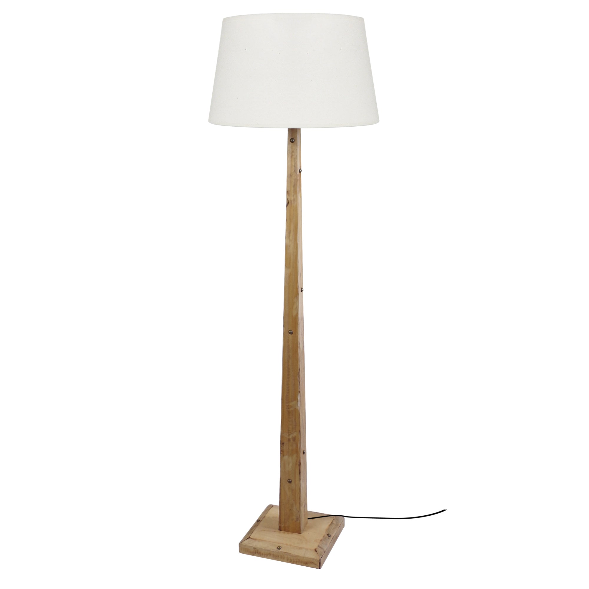 Lampadaire TOSEL TACKS,bois naturel, H156xD50xP50  cm.