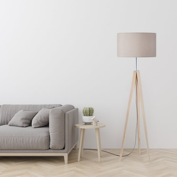 Lampadaire TOSEL IDUN B,bois, H161xD45xP45  cm.