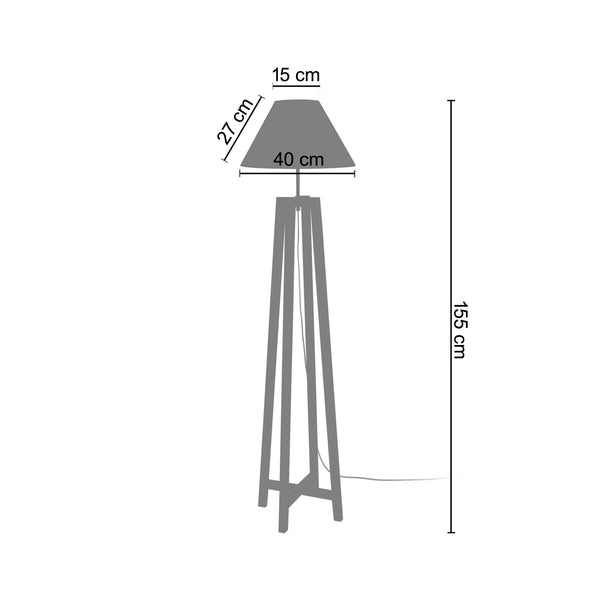 Lampadaire TOSEL KALMAR,bois, H155xD40xP40  cm.