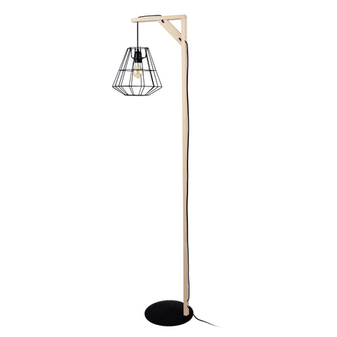 Lampadaire TOSEL OLYMPIA,bois naturel, H155xD25xP40  cm.