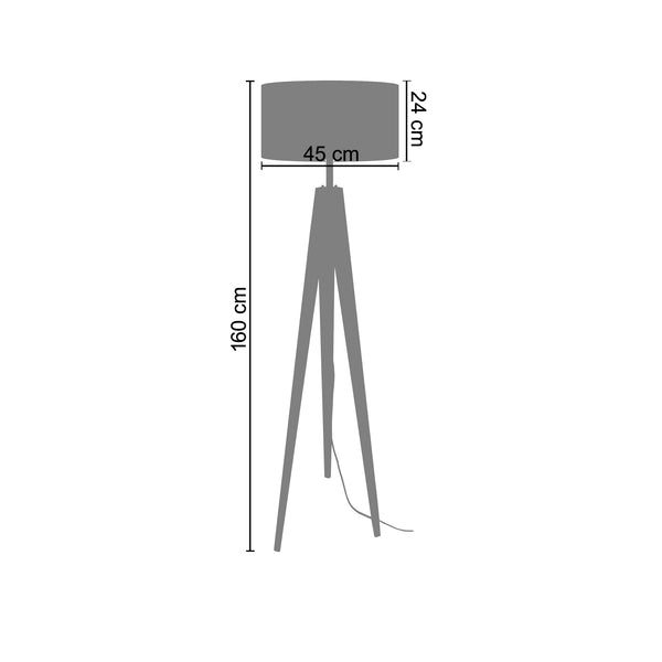 Lampadaire TOSEL NOIRON,bois , H160xD45xP45  cm.
