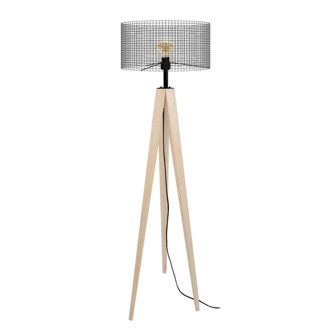 Lampadaire TOSEL NOIRON,bois , H160xD45xP45  cm.