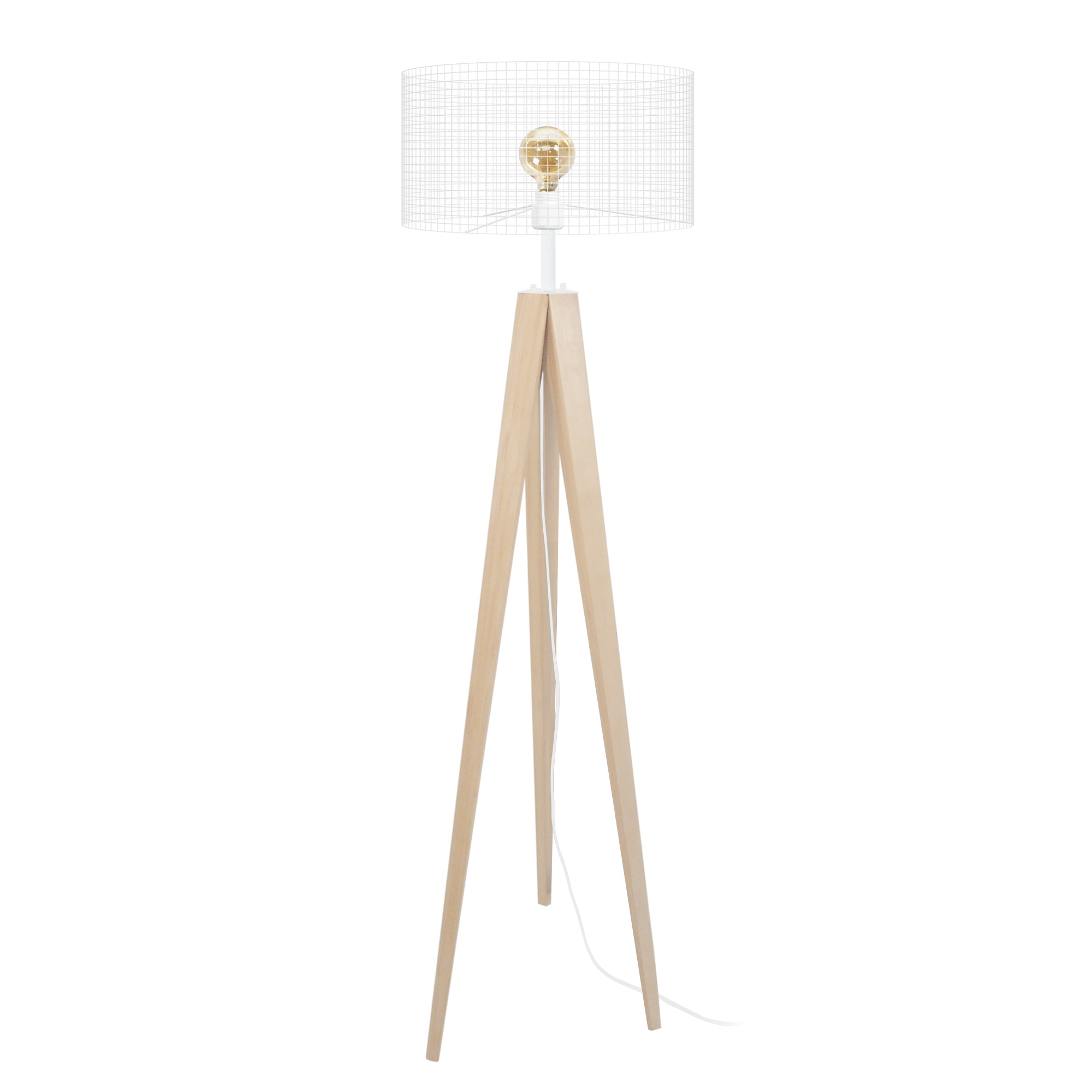 Lampadaire TOSEL NOIRON,bois , H160xD45xP45  cm.