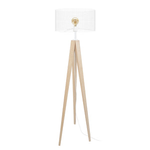 Lampadaire TOSEL NOIRON,bois , H160xD45xP45  cm.