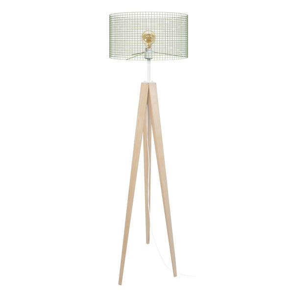 Lampadaire TOSEL NOIRON,bois , H160xD45xP45  cm.
