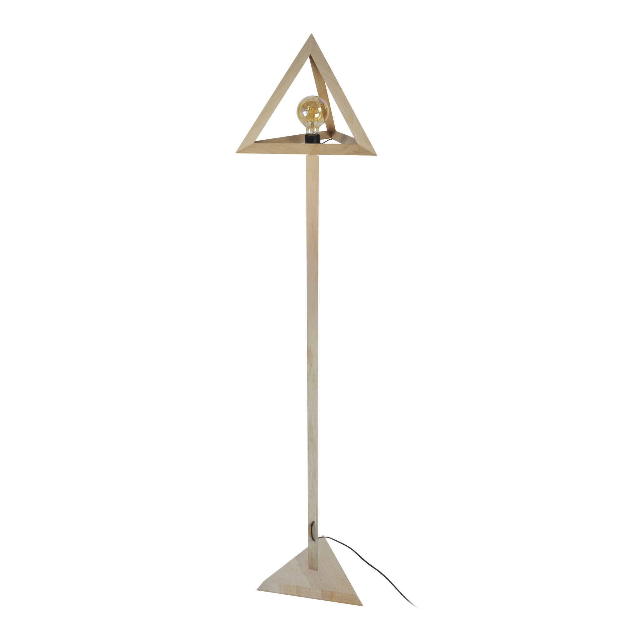 Lampadaire TOSEL TÉTRAÈDRE A,bois , H165xD35xP35  cm.