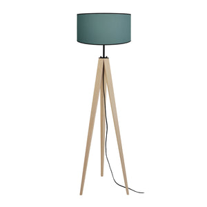 Lampadaire TOSEL CASHEMIRE,bois naturel, H163xD45xP45  cm.
