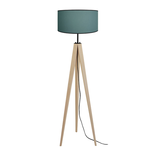 Lampadaire TOSEL CASHEMIRE,bois naturel, H163xD45xP45  cm.