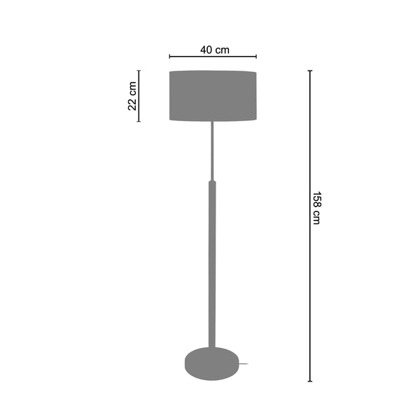 Lampadaire TOSEL CHENNAI,bois naturel, H158xD40xP40  cm.