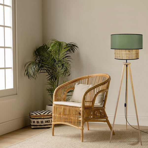 Lampadaire TOSEL COCHIN T, H162xD40xP40  cm.