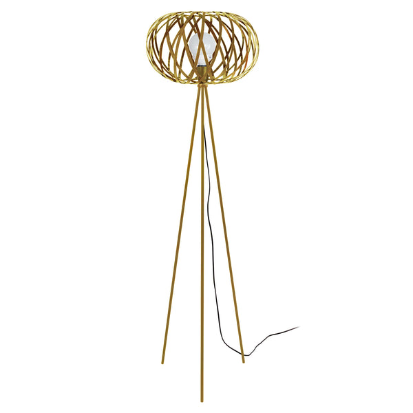 Lampadaire TOSEL CITROUILLE,métal, H166xD40xP40  cm.