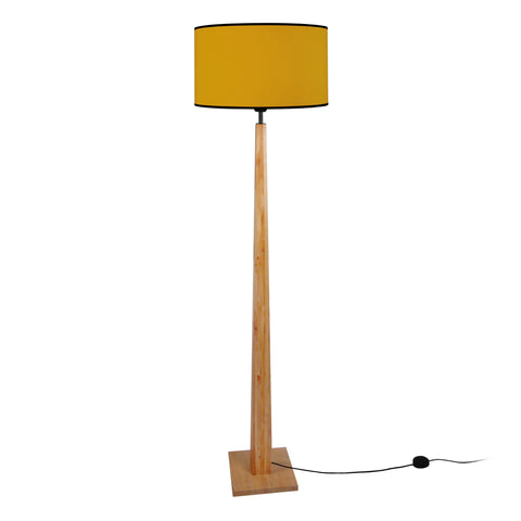 Lampadaire TOSEL NIDRA,bois naturel, H156xD40xP40  cm.