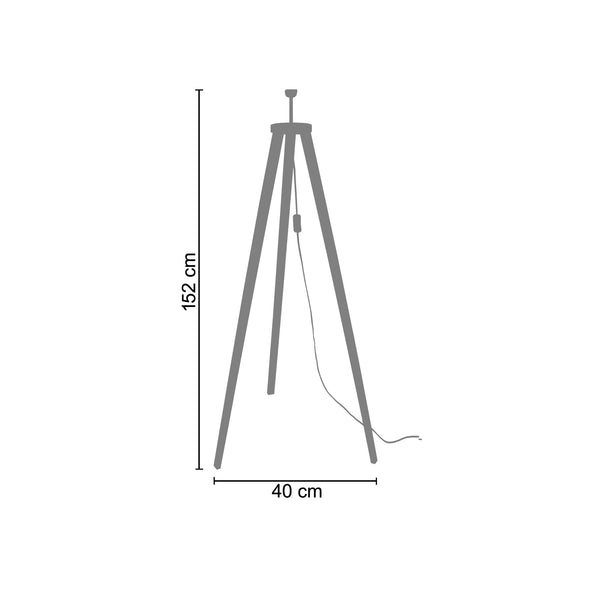 Lampadaire TOSEL MALMO PIED,bois , H152xD40xP40  cm.