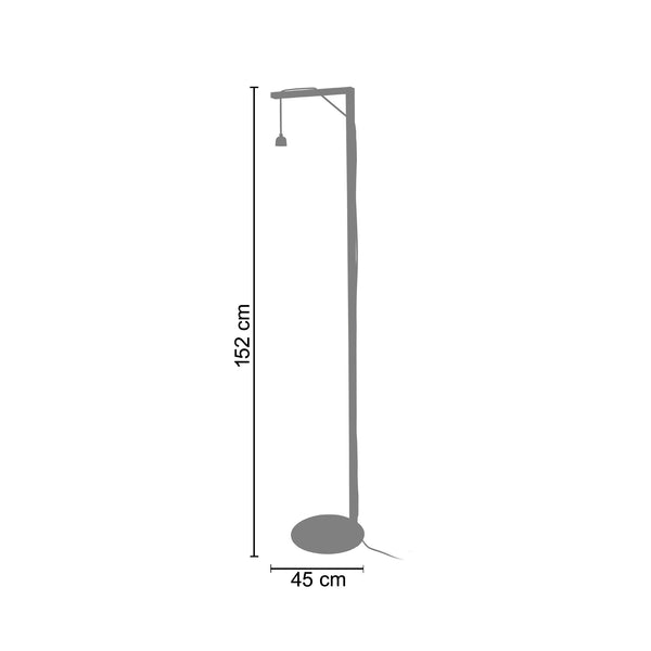 Lampadaire TOSEL OLYMPIA PIED,bois naturel, H155xD45xP45  cm.