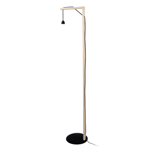 Lampadaire TOSEL OLYMPIA PIED,bois naturel, H155xD45xP45  cm.