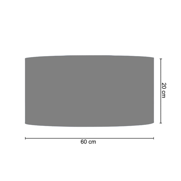 Abat-jour TOSEL CYLINDRIQUE 60,tissu , H20xD60xP60  cm.