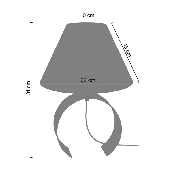 <transcy>Candeeiro de Mesa KOLI  22cm - 1 Luz </transcy>