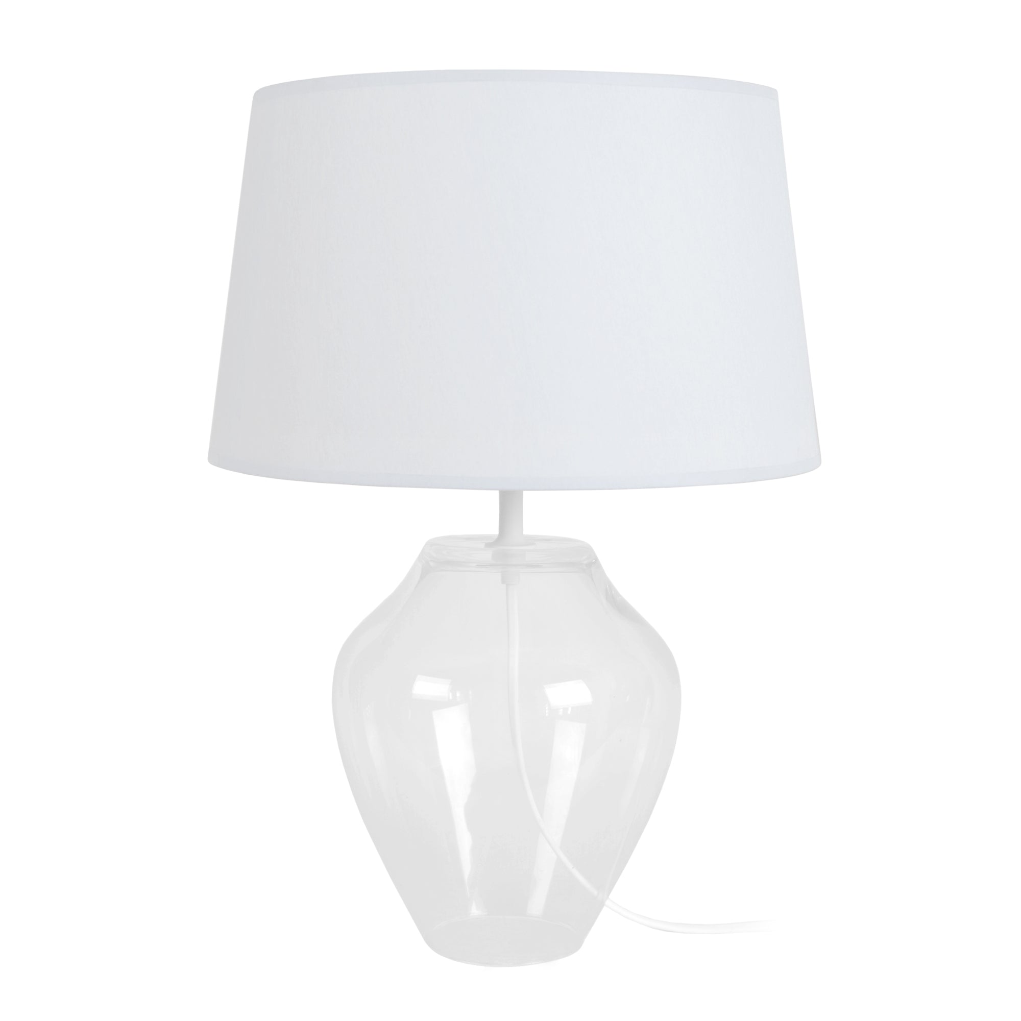 Lampe a poser TOSEL VASE,verre  , H44xD30xP30  cm.