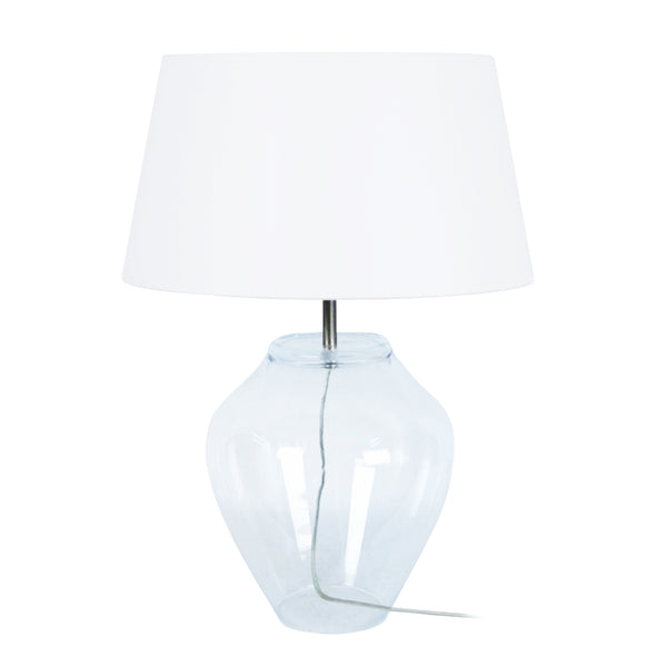 Lampe a poser TOSEL VASE,verre  , H44xD30xP30  cm.