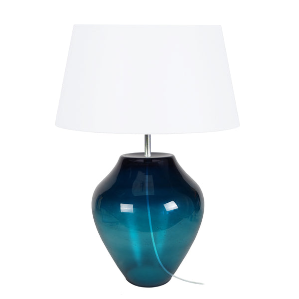 Lampe a poser TOSEL VASE,verre  , H44xD30xP30  cm.