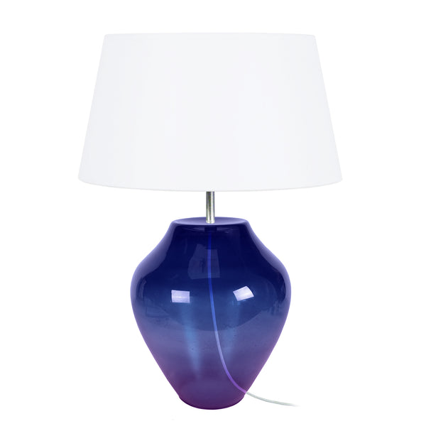 Lampe a poser TOSEL VASE,verre  , H44xD30xP30  cm.