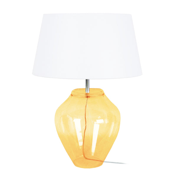 Lampe a poser TOSEL VASE,verre  , H44xD30xP30  cm.
