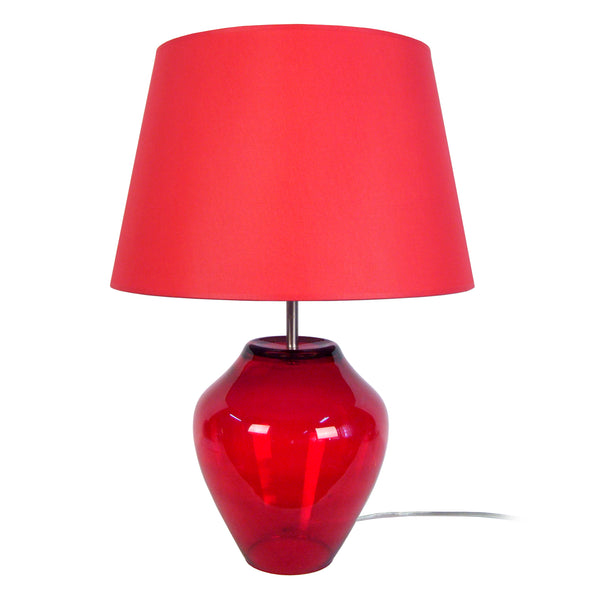 Lampe a poser TOSEL VASE,verre  , H44xD30xP30  cm.
