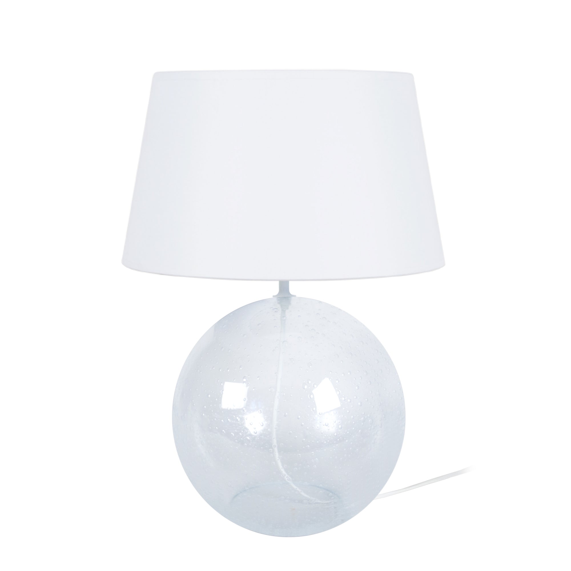Lampe a poser TOSEL BURNABY,verre  , H50xD35xP35  cm.