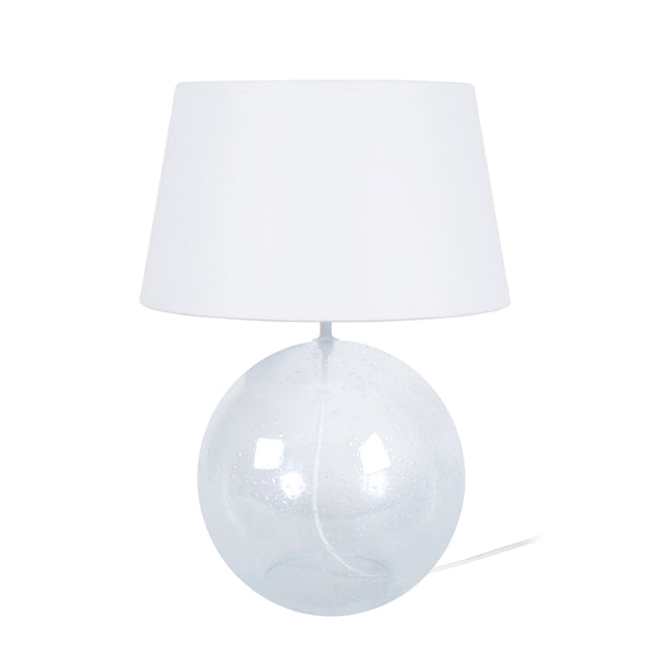 Lampe a poser TOSEL BURNABY,verre  , H50xD35xP35  cm.