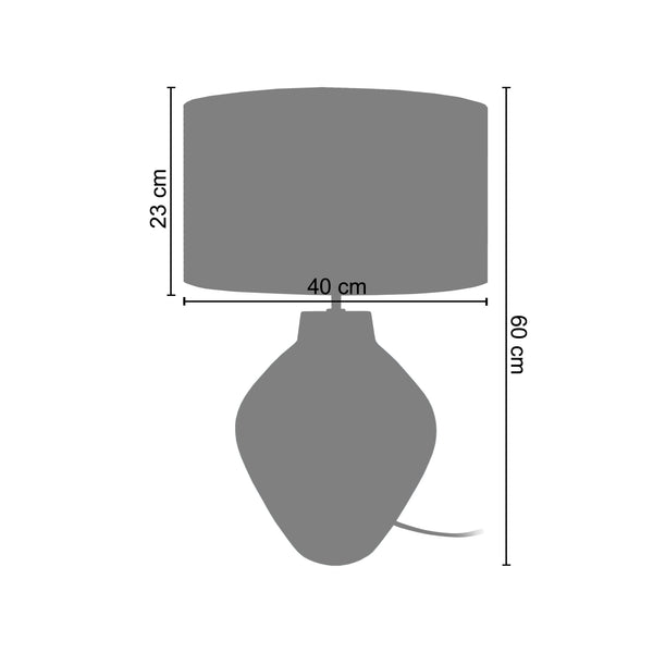 Lampe de salon TOSEL WINNIPEG,verre  , H60xD40xP40  cm.