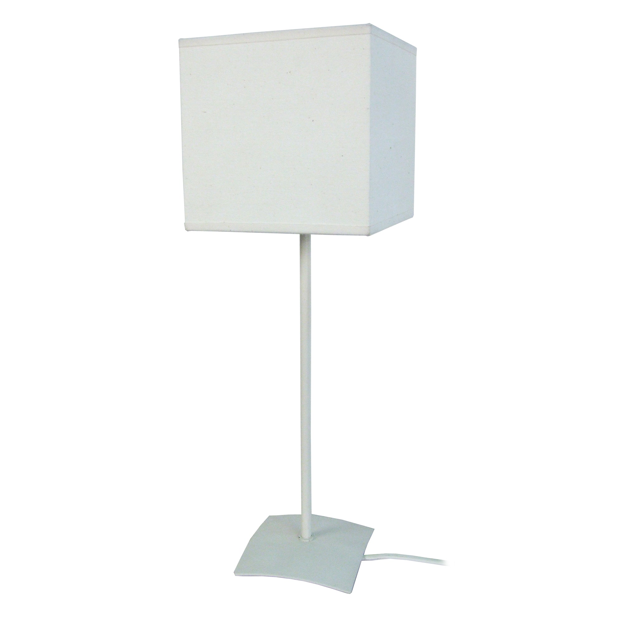 Lampe a poser TOSEL ALFENA CARRÉ,métal, H46xD15xP15  cm.