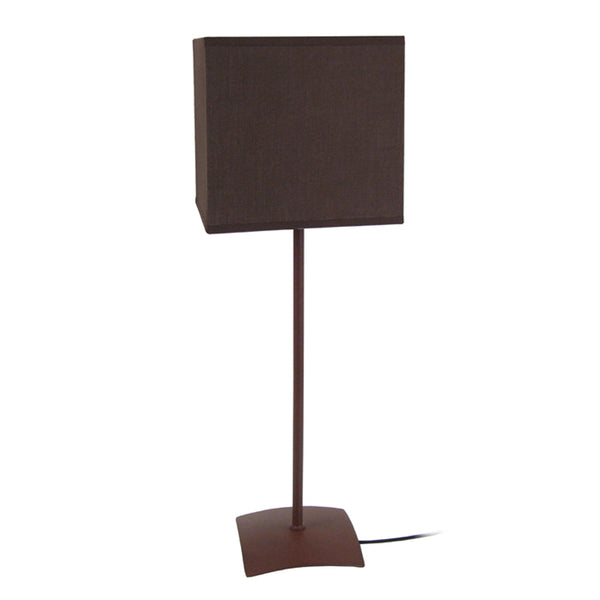Lampe a poser TOSEL ALFENA CARRÉ,métal, H46xD15xP15  cm.