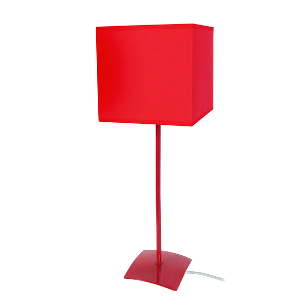 Lampe a poser TOSEL ALFENA CARRÉ,métal, H46xD15xP15  cm.