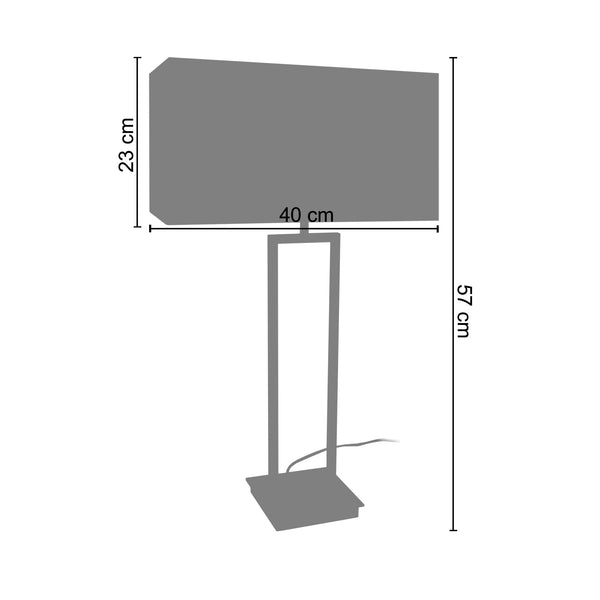 Lampe de salon TOSEL TUBI QUADRI,métal , H62xD40xP40  cm.